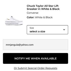 Converse Chuck Taylor Lift in White and Black
